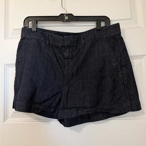 LOFT Navy High-Waist Casual Shorts